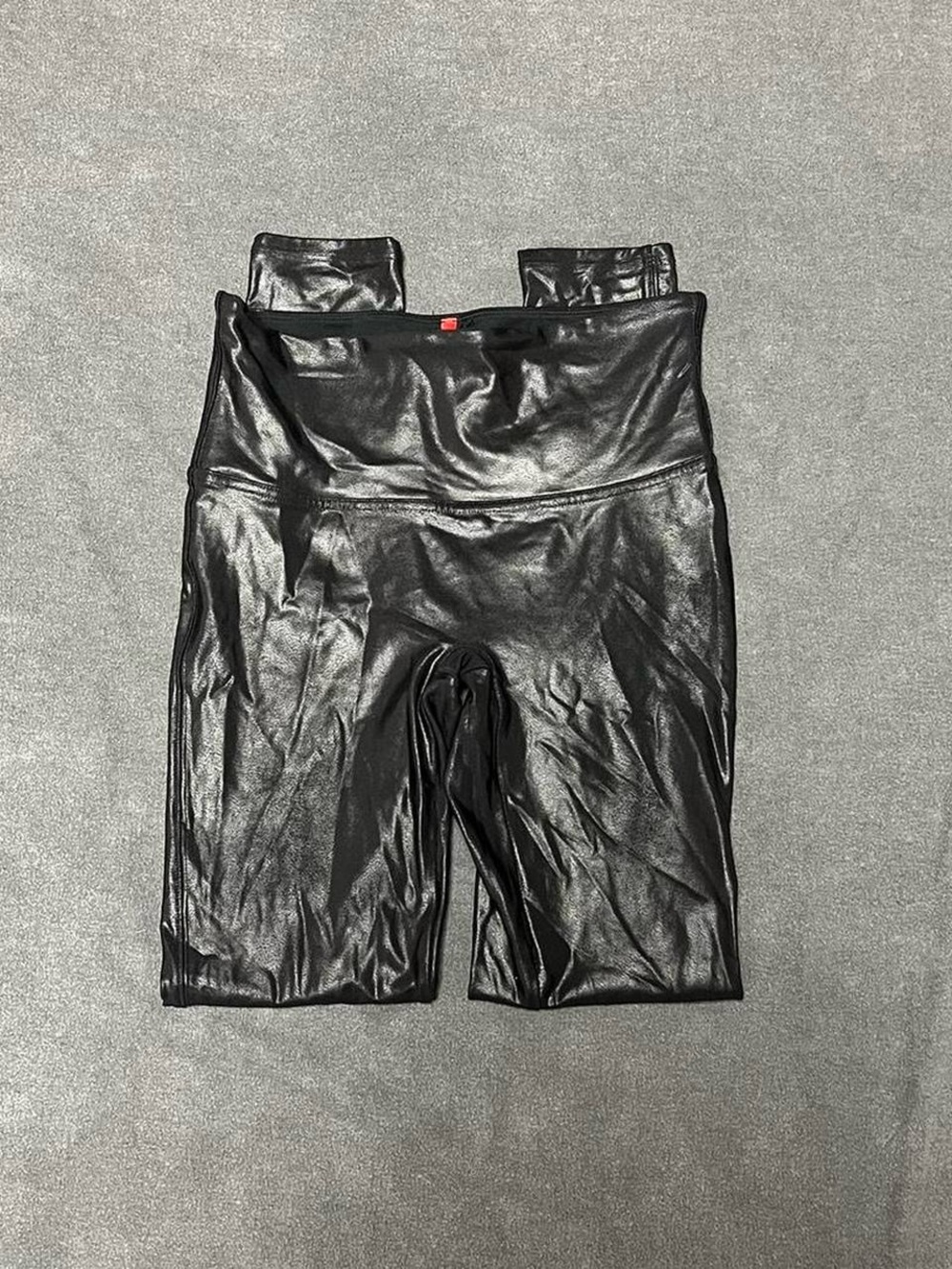 Spanx black liquid gloss faux leather leggings